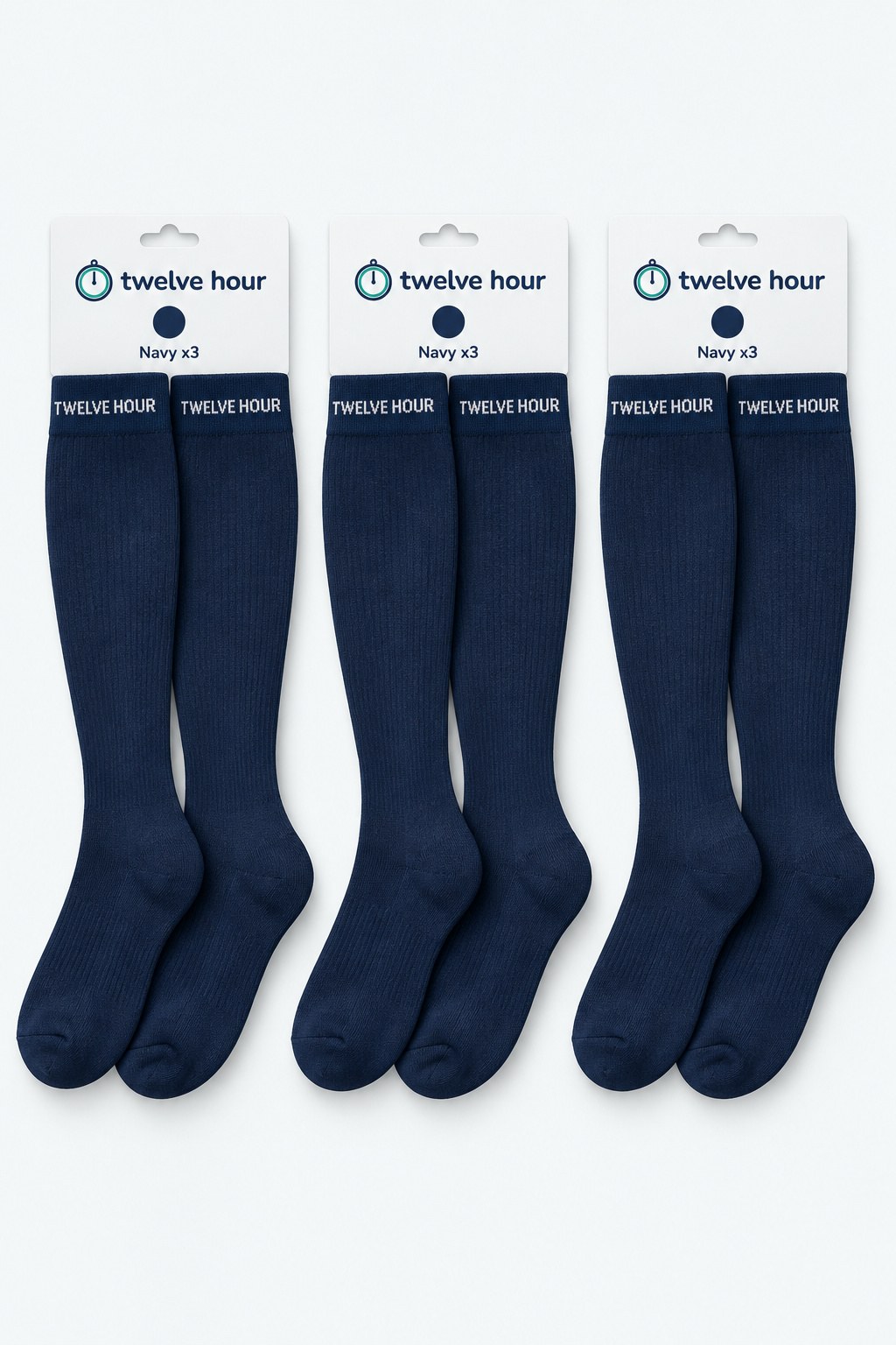 Twelve Hour compression socks: 3 pairs